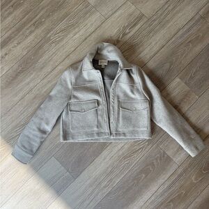 Cropped Soft Felt Jacket